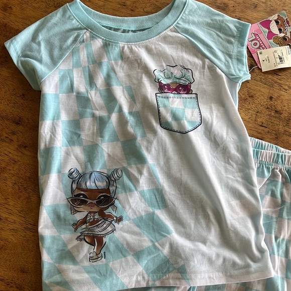 New! LOL Surprise 2pc Checkered Pajama set - Picture 2 of 5